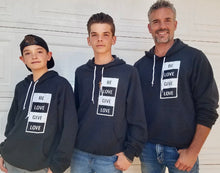 Load image into Gallery viewer, Adult Be Love Give Love Sponge Fleece Hoodie ~ 2 Colors #3719