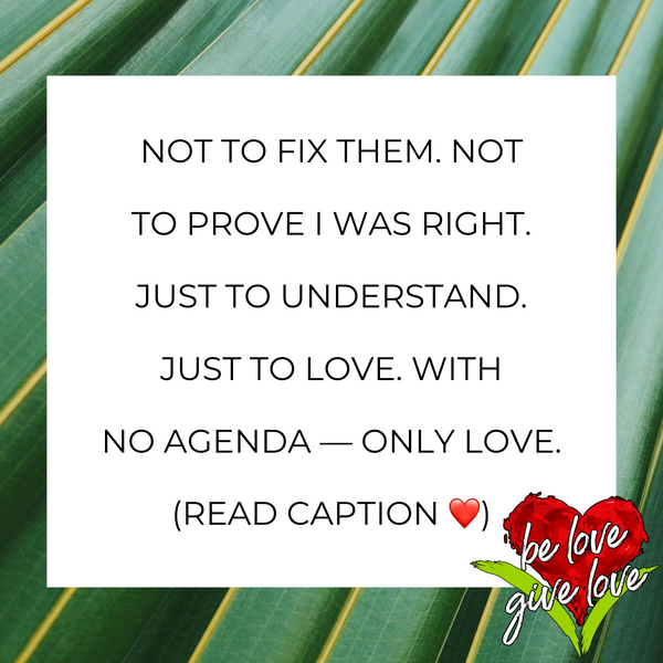Love Without An Agenda