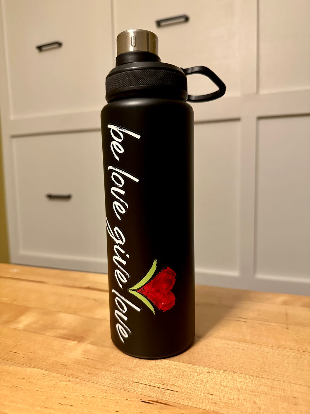 Be Love Give Love Water Bottle