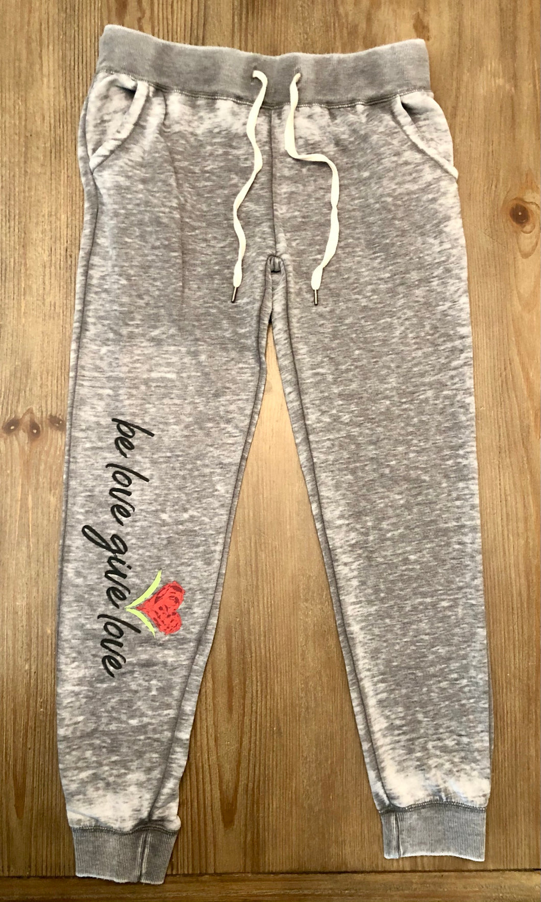 Be Love Give Love Stretch Joggers ~ 2 Colors (Popular Item) #8432