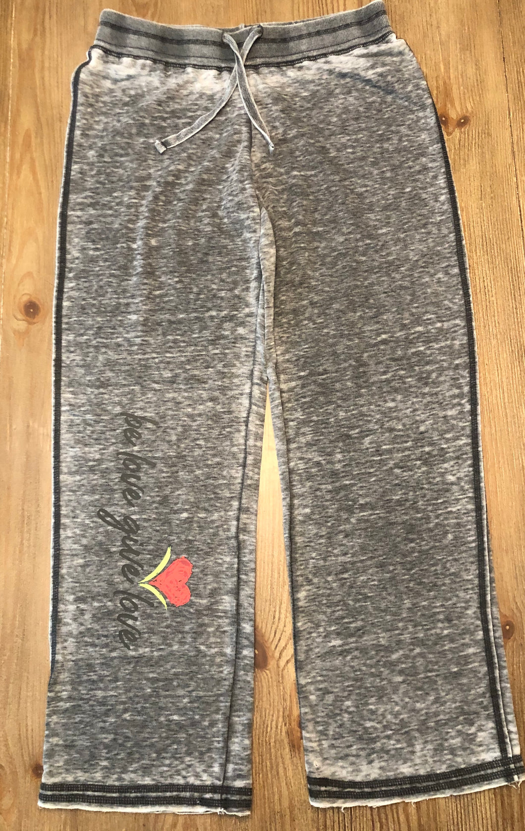Be Love Give Love Vintage Zen Fleece Sweatpants ~ 2 Colors (Popular Item) #8914